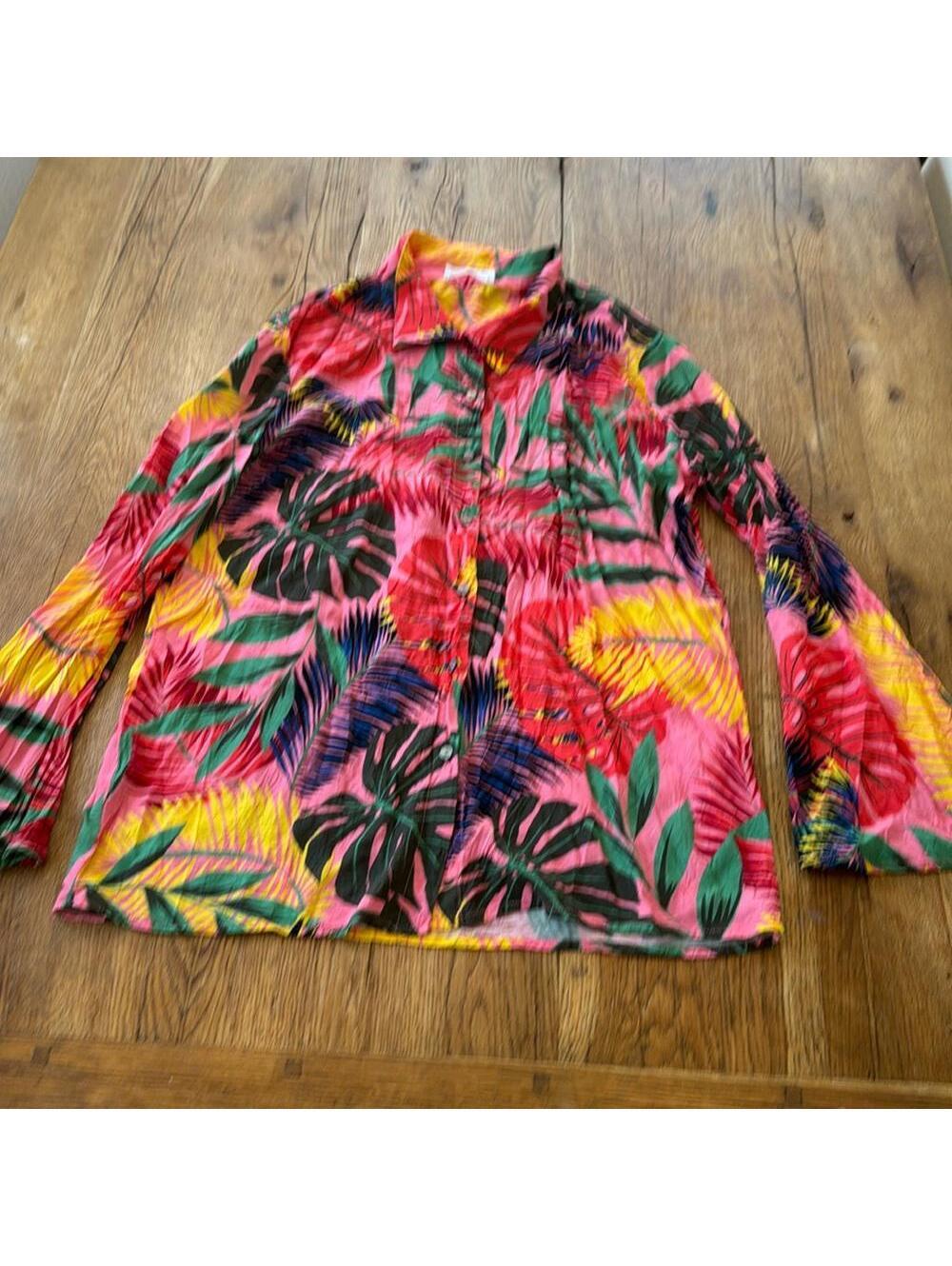 TALULAH FLORAL BLOUSE HAWAIIAN SHIRT Size Small